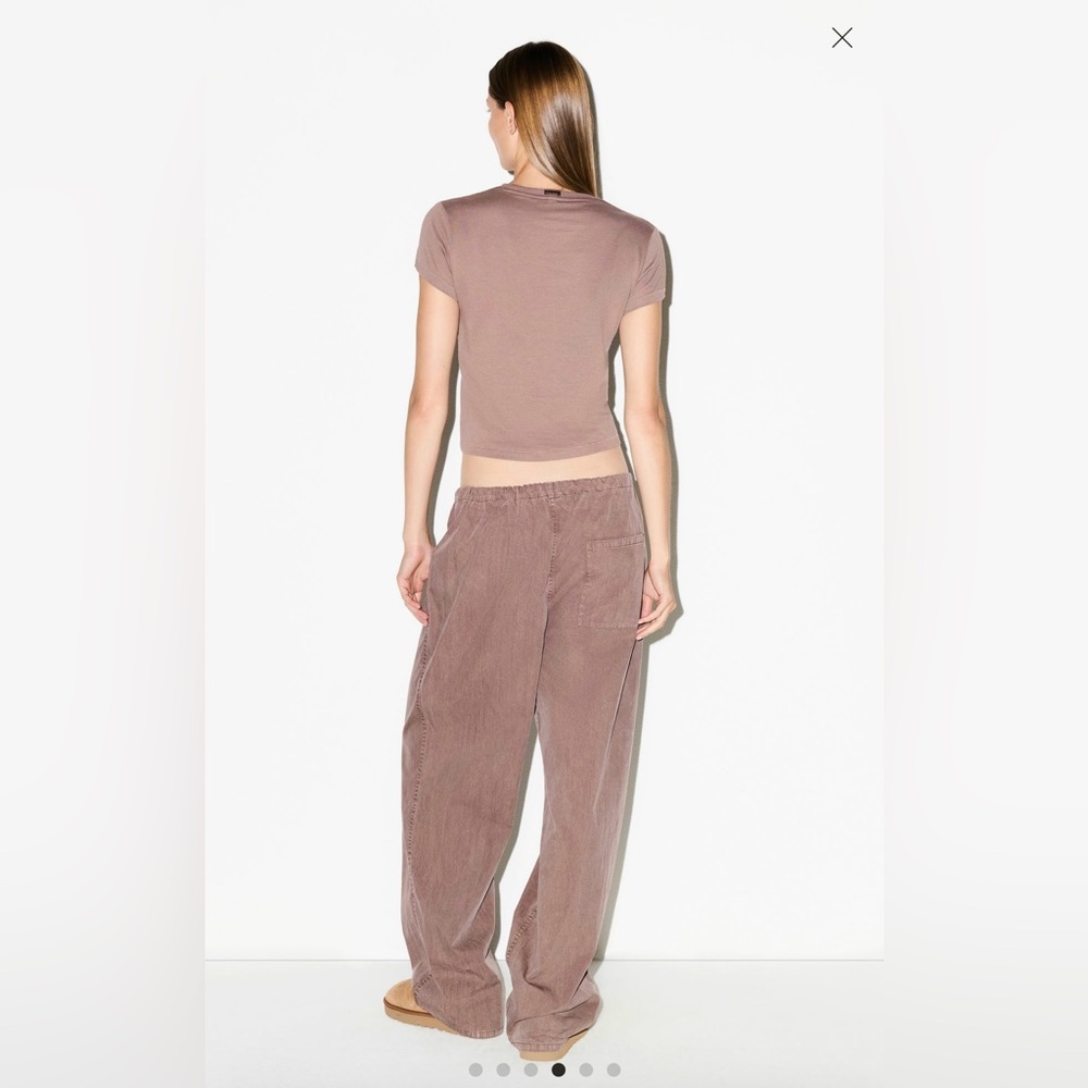 Skims Woven Lounge Oversized Pant – Umber Size Small NWT - Picture 4 of 6